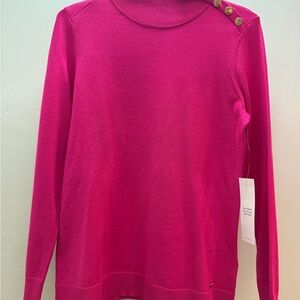 Calvin‎ Klein Fuchsia Sweater with Gold Accent